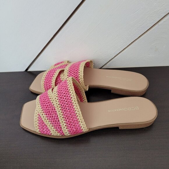 NEW BCBGeneration Womens Lileen Sandals Viva Pink, Light Tan Size 9.5 - Picture 3 of 8